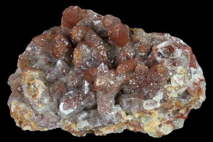 Natural, Red Quartz Crystal Cluster - Morocco #131354